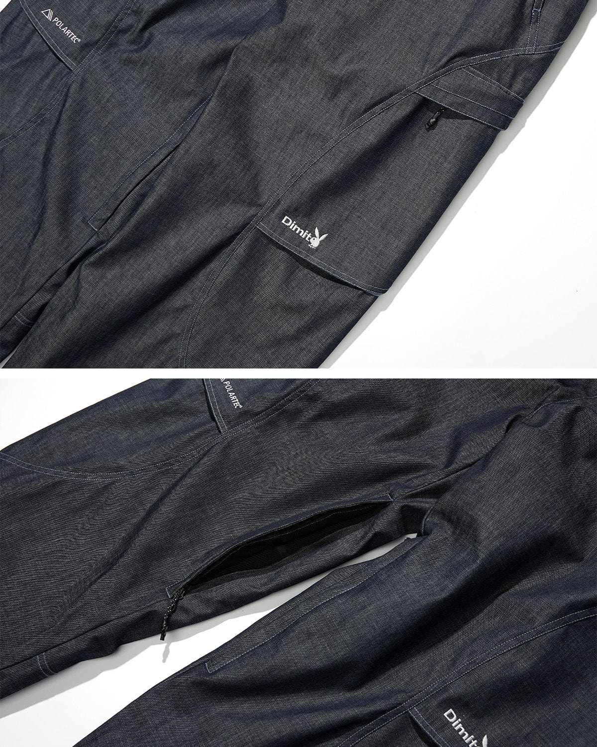 VERT POLARTEC (PLAYBOY X DIMITO) WAVE PANTS BLACK DENIM (Semi Wide Fit)