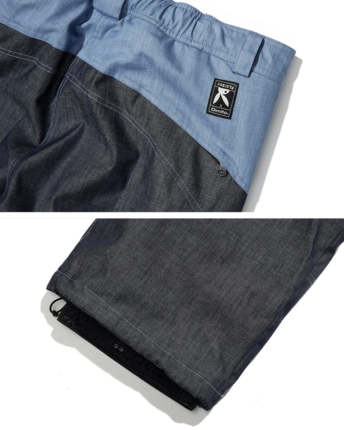 VERT POLARTEC (PLAYBOY X DIMITO) WAVE PANTS BLACK DENIM (Semi Wide Fit)