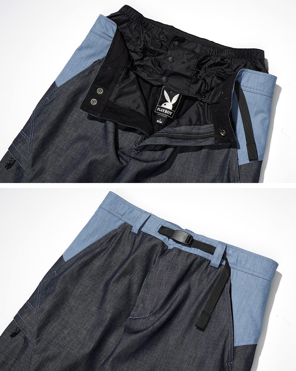 VERT POLARTEC (PLAYBOY X DIMITO) WAVE PANTS BLACK DENIM (Semi Wide Fit)