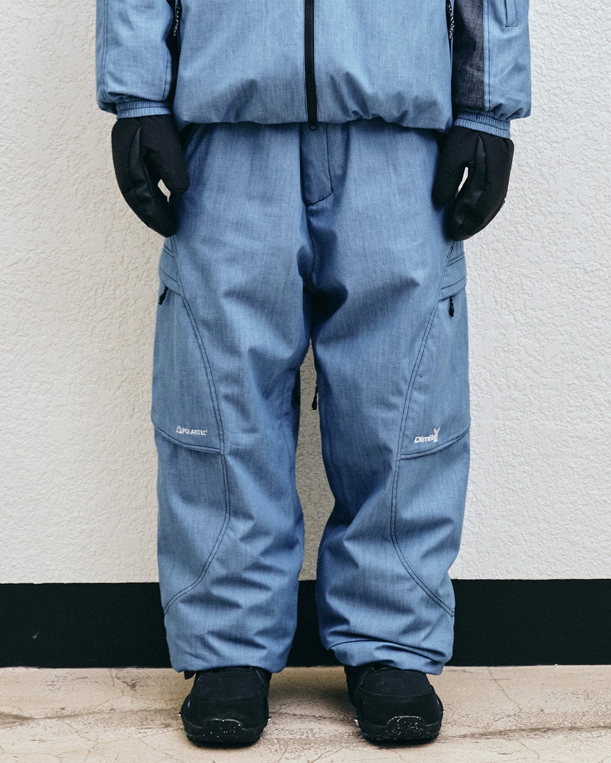 VERT POLARTEC (PLAYBOY X DIMITO) WAVE PANTS BLUE DENIM (Semi Wide Fit)