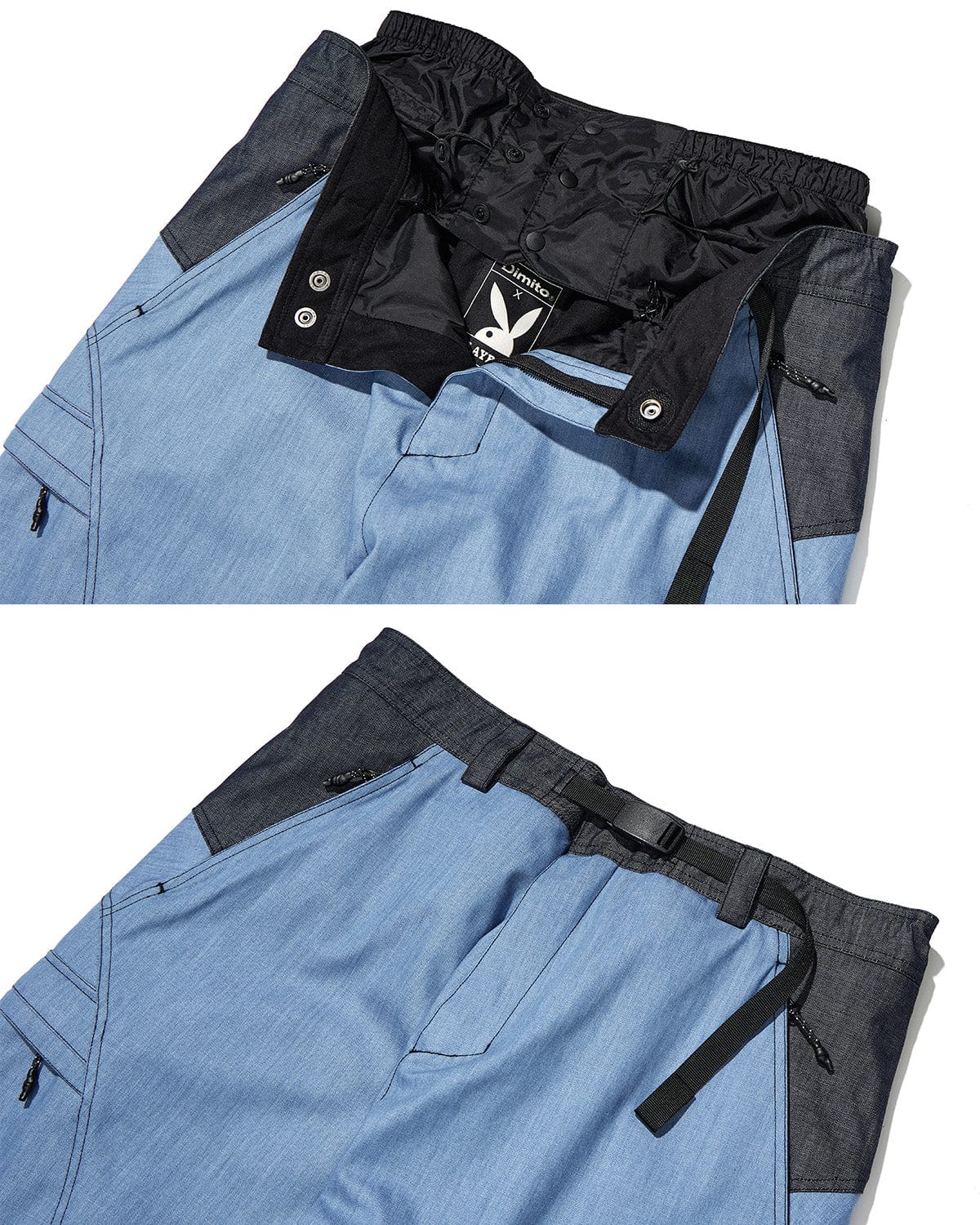 VERT POLARTEC (PLAYBOY X DIMITO) WAVE PANTS BLUE DENIM (Semi Wide Fit)