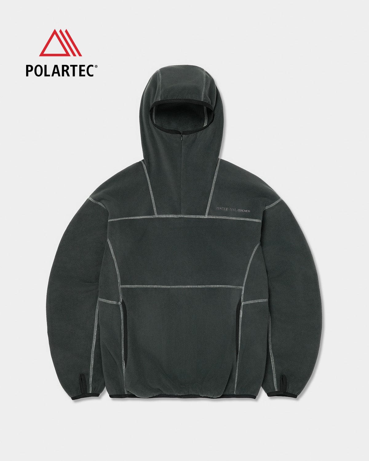 VERT POLARTEC (VTX X EIDER) STITCHED HOODIE CHARCOAL