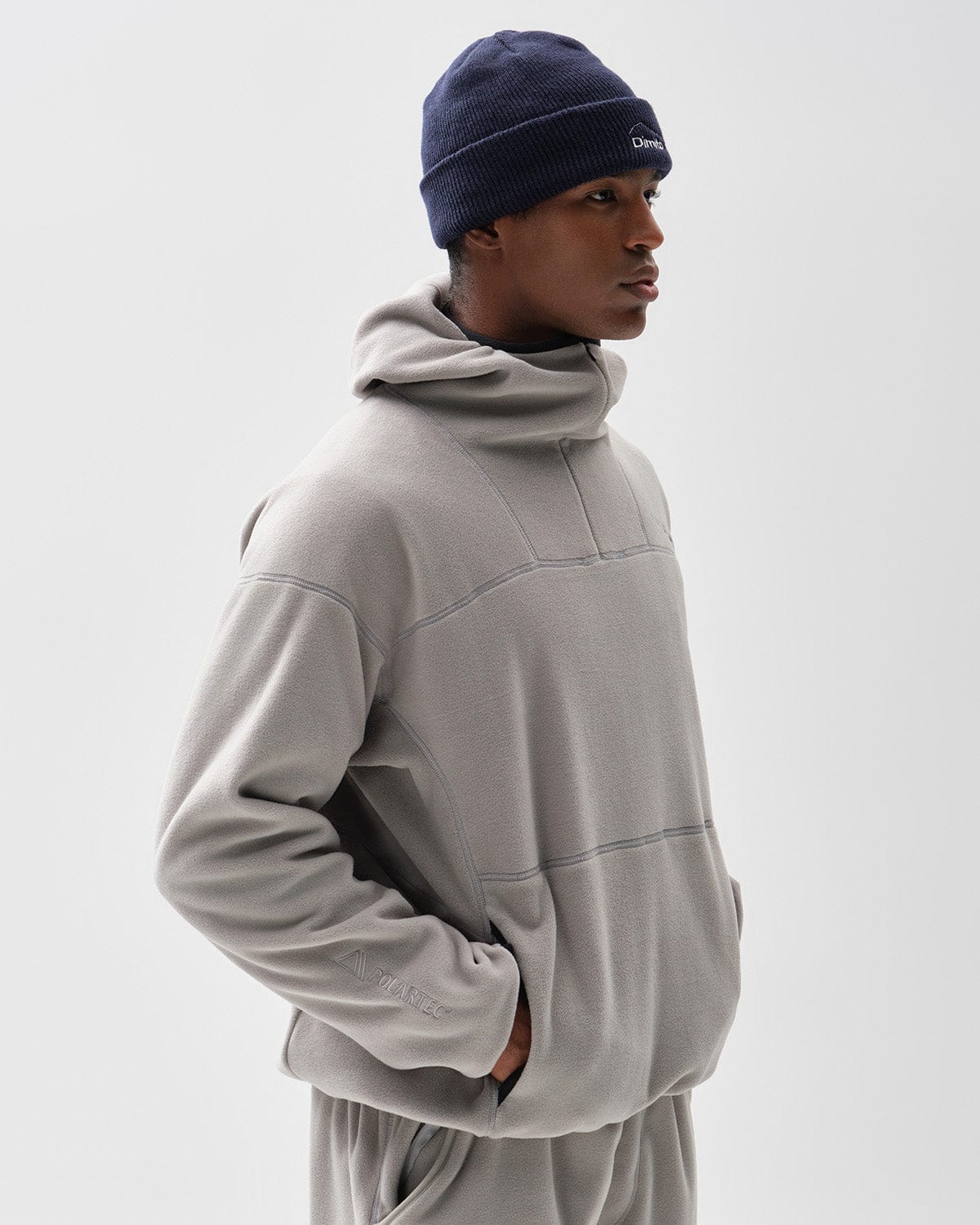 VERT POLARTEC (VTX X EIDER) STITCHED HOODIE GREY