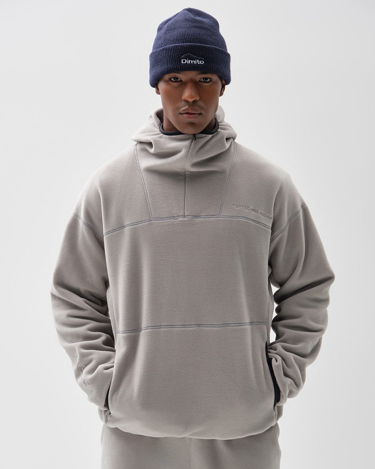 VERT POLARTEC (VTX X EIDER) STITCHED HOODIE GREY