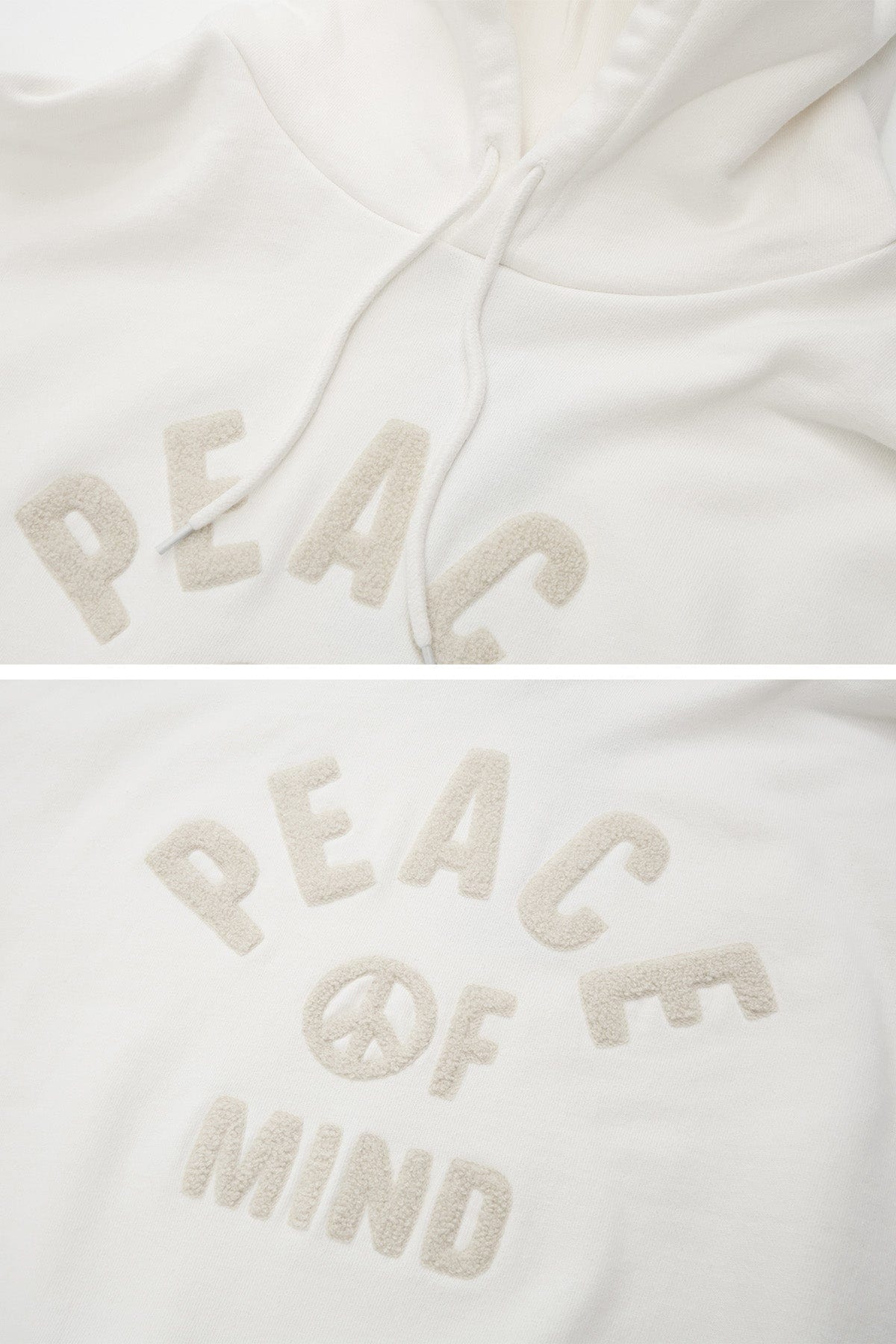 VERT POM HOODIE WHITE