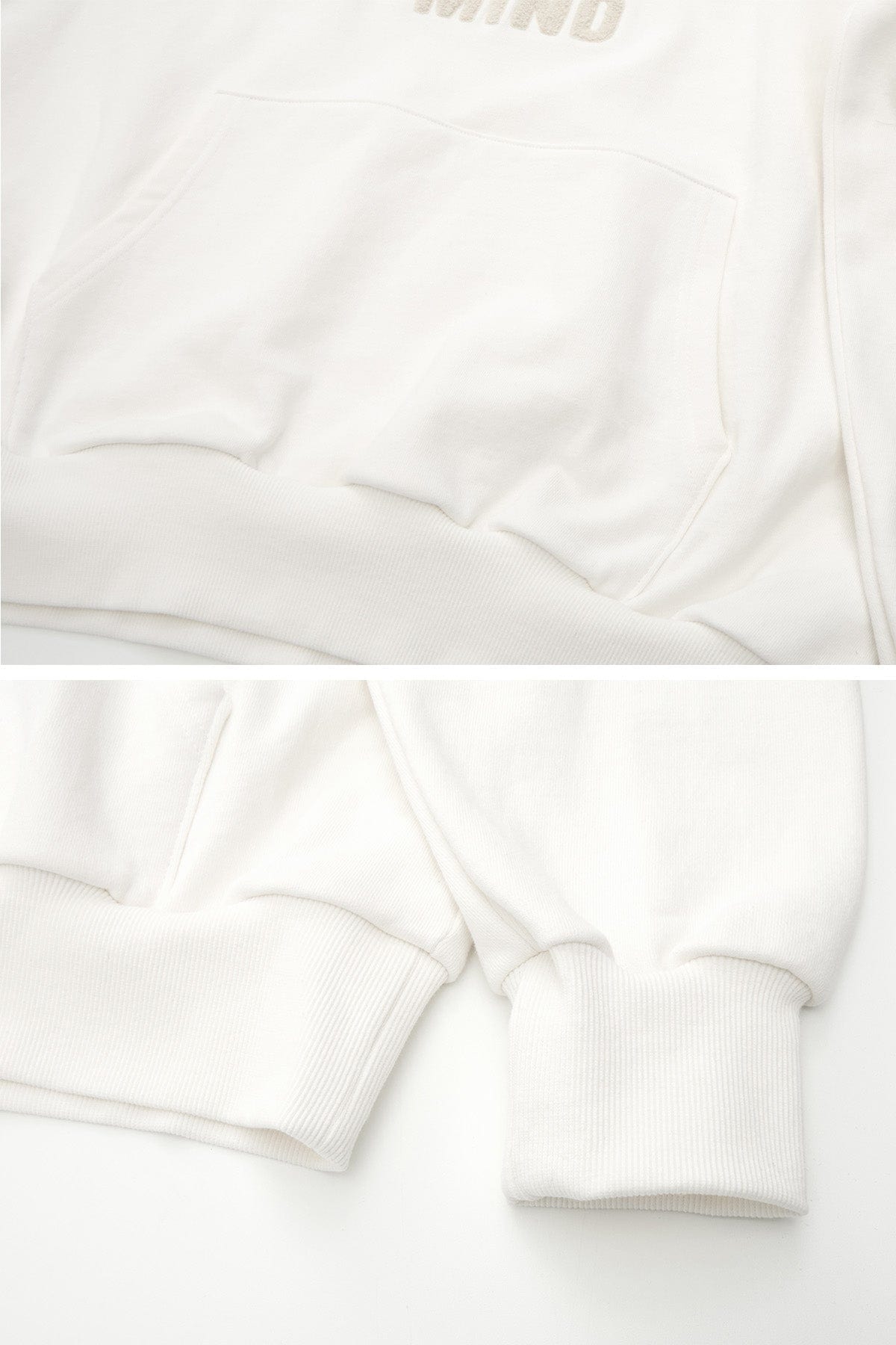 VERT POM HOODIE WHITE