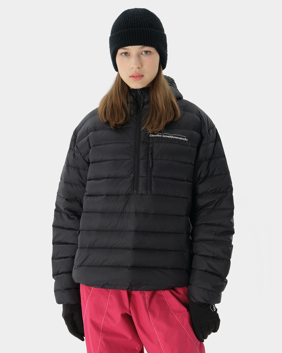 VERT PULLOVER LIGHT DOWN JACKET BLACK