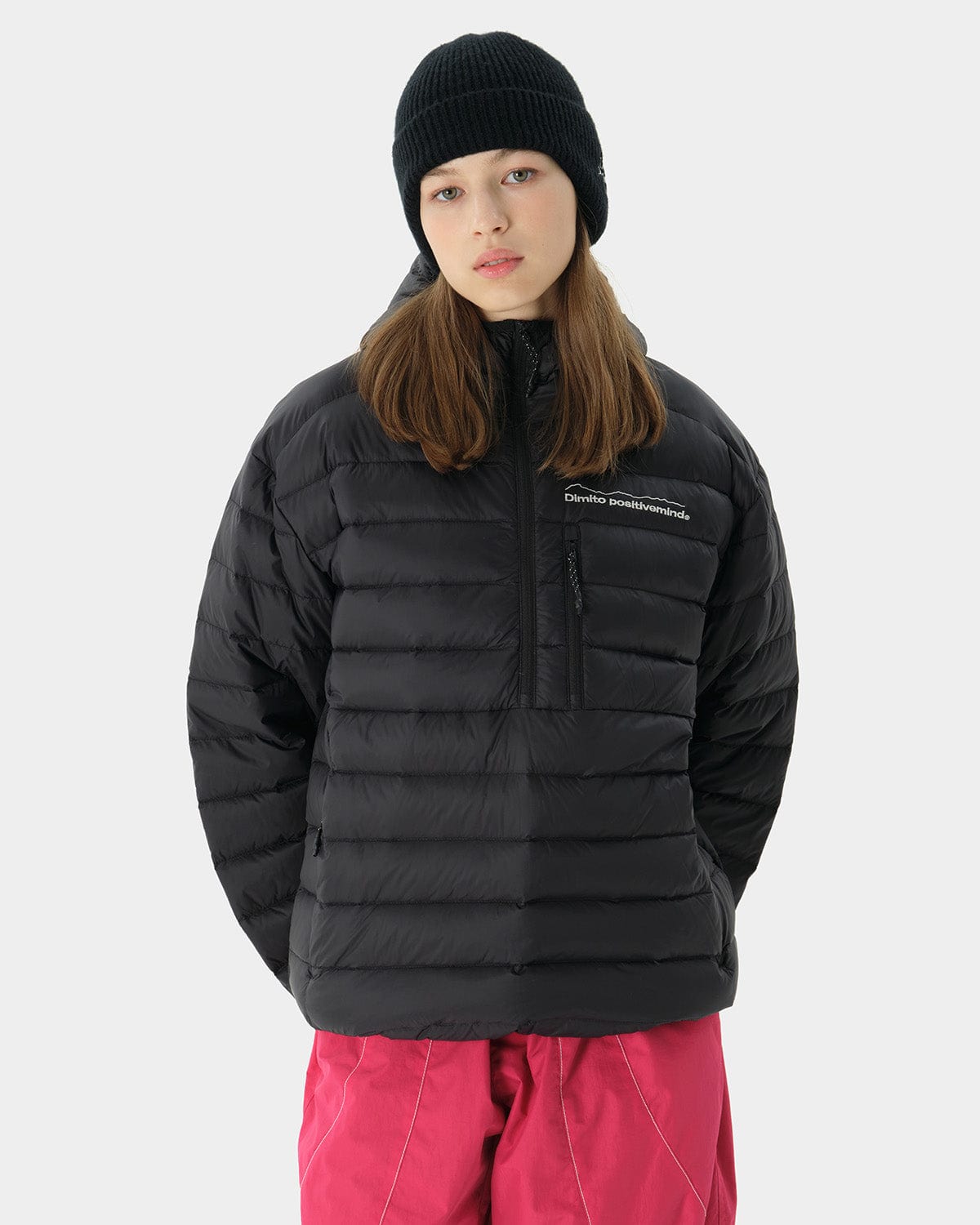 VERT PULLOVER LIGHT DOWN JACKET BLACK