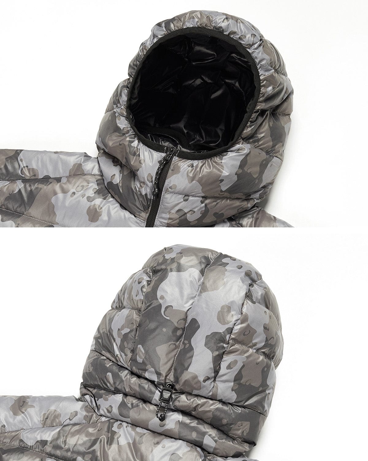 VERT PULLOVER LIGHT DOWN JACKET DOT CAMO GREY