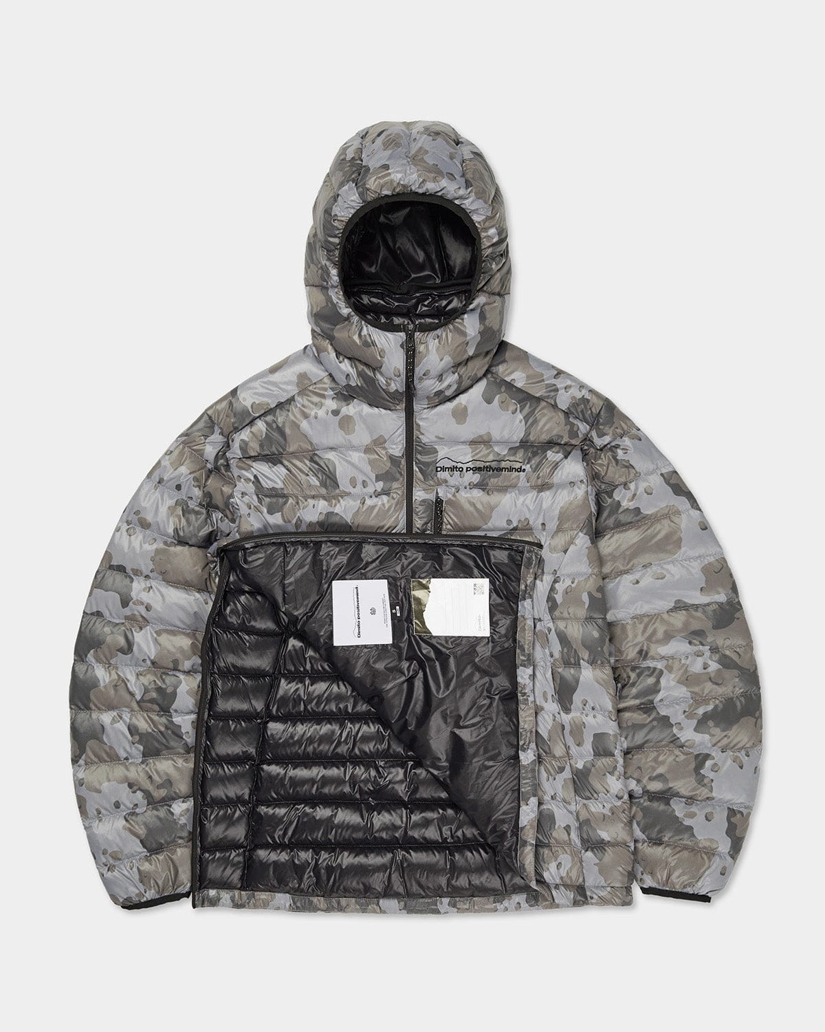 VERT PULLOVER LIGHT DOWN JACKET DOT CAMO GREY