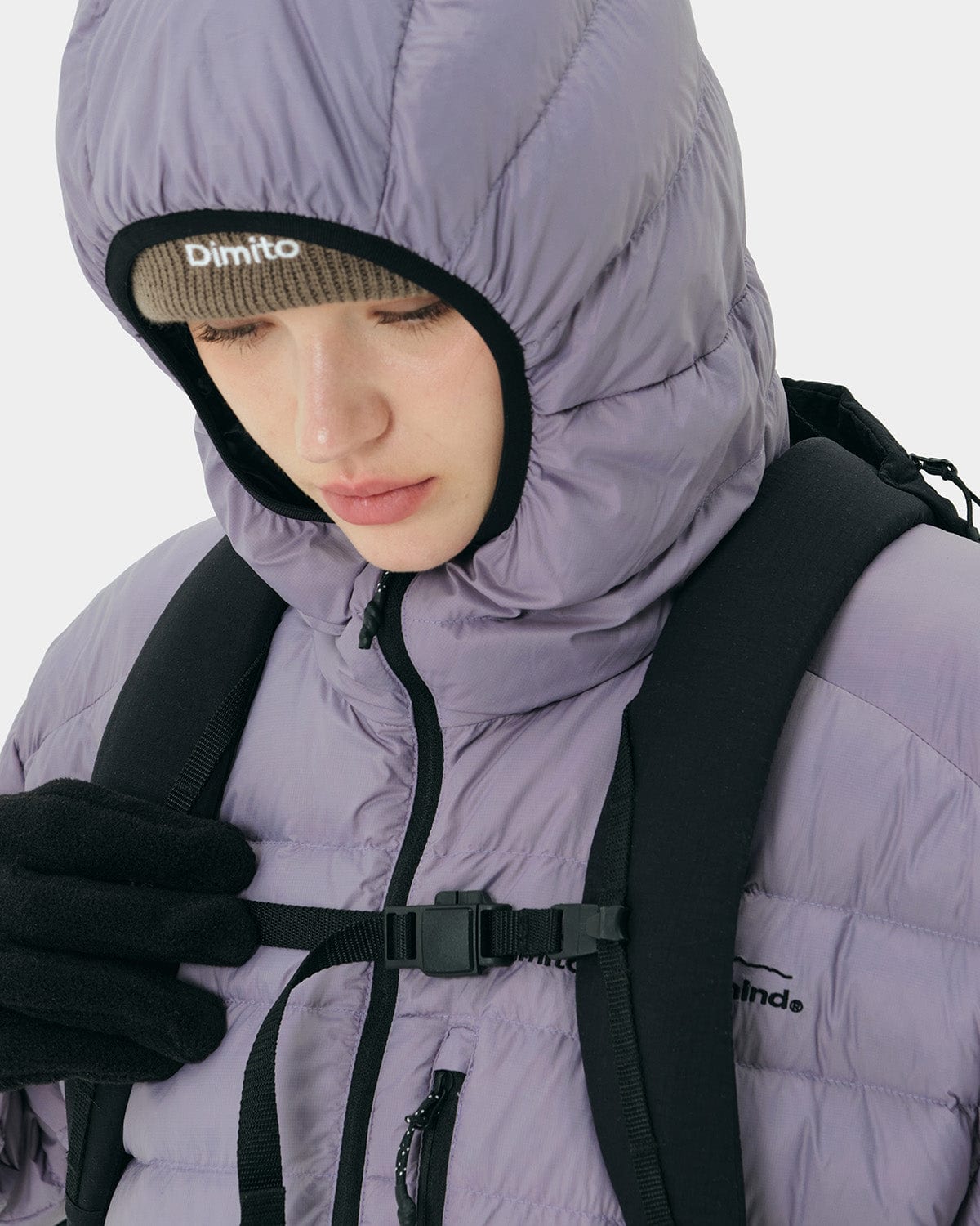 VERT PULLOVER LIGHT DOWN JACKET PURPLE ASH