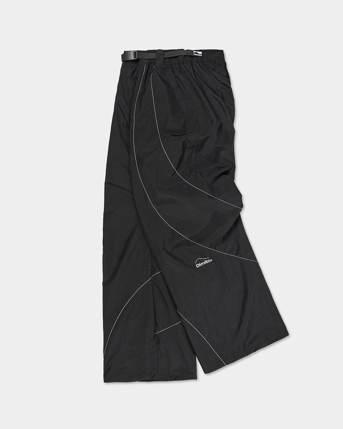 VERT RUNNER LINE PANTS BLACK (Semi Wide Fit)