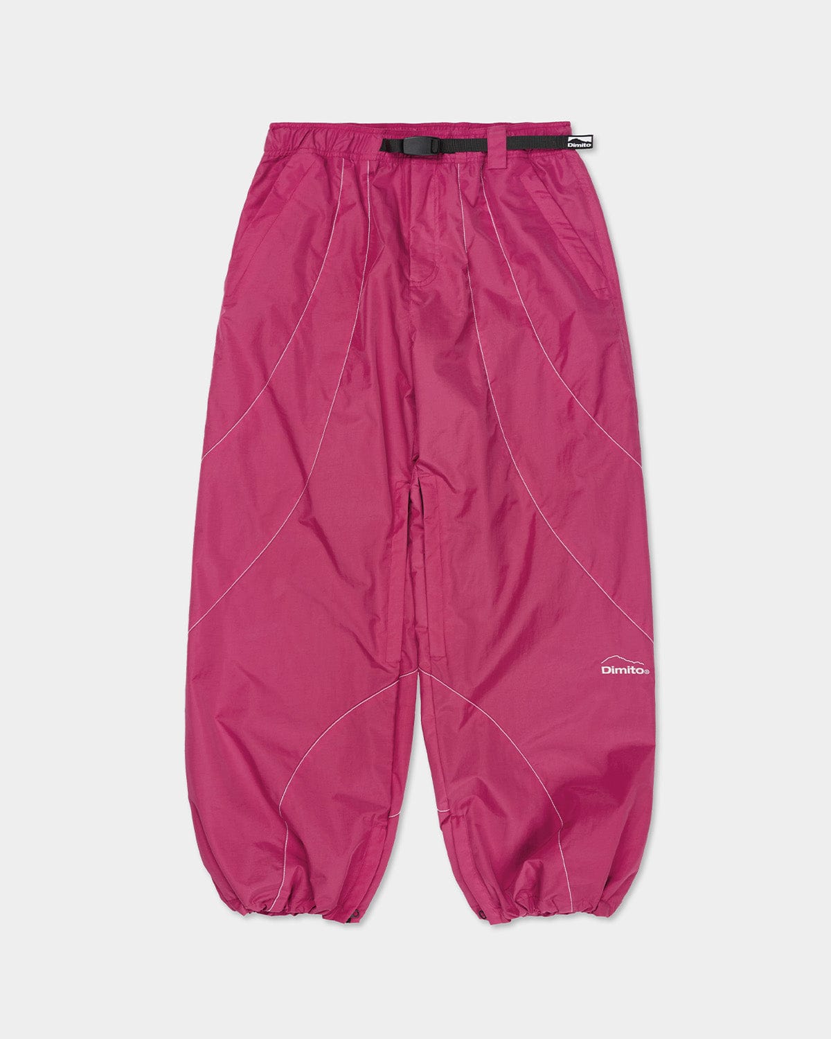 VERT RUNNER LINE PANTS CHERRY (Semi Wide Fit)