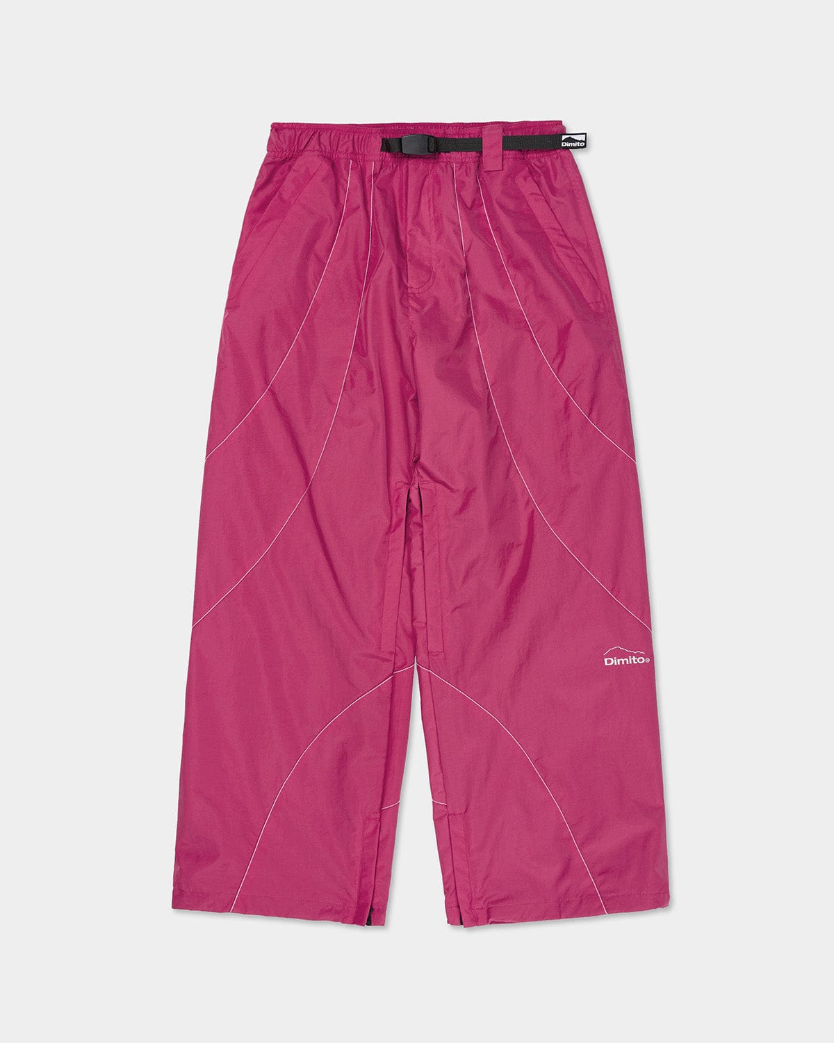 VERT RUNNER LINE PANTS CHERRY (Semi Wide Fit)