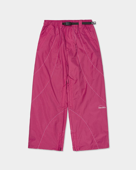 VERT RUNNER LINE PANTS CHERRY (Semi Wide Fit)