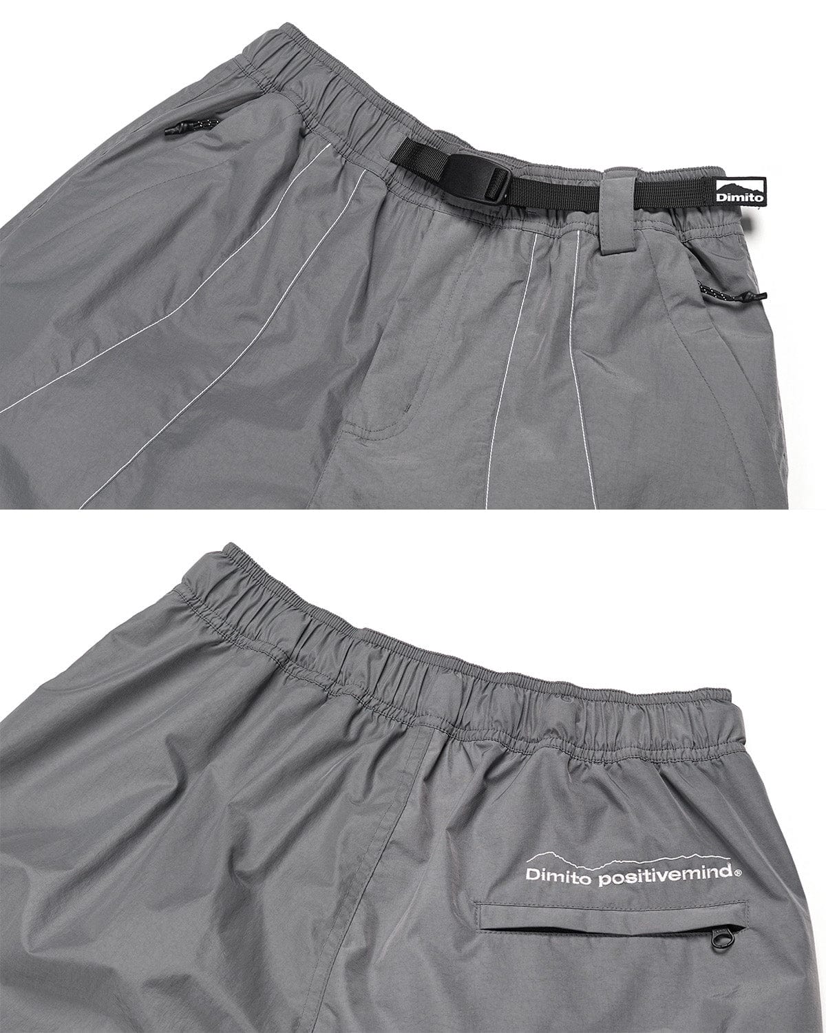 VERT RUNNER LINE PANTS STEEL GREY (Semi Wide Fit)