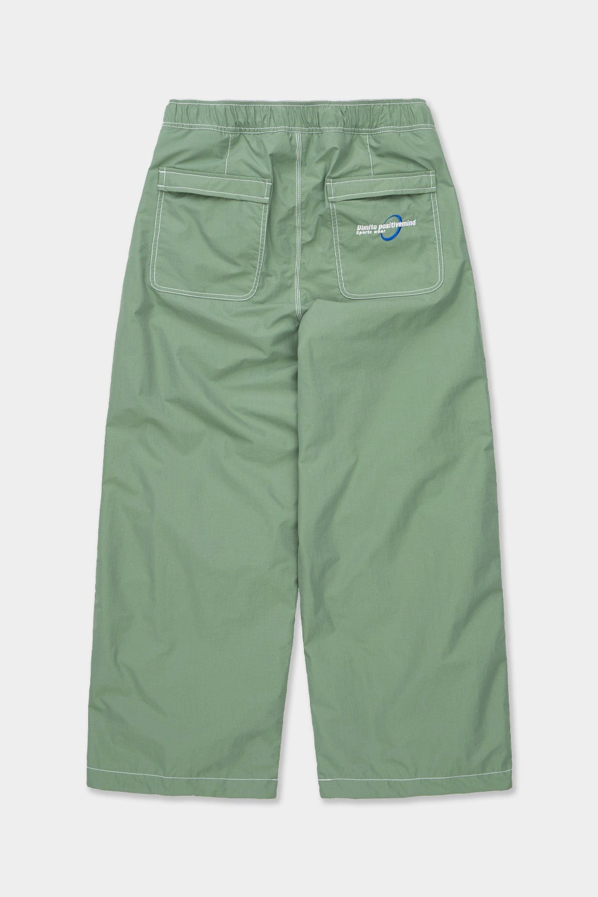 VERT STITCHED BIG PANTS SAGE GREEN (Wide Fit)