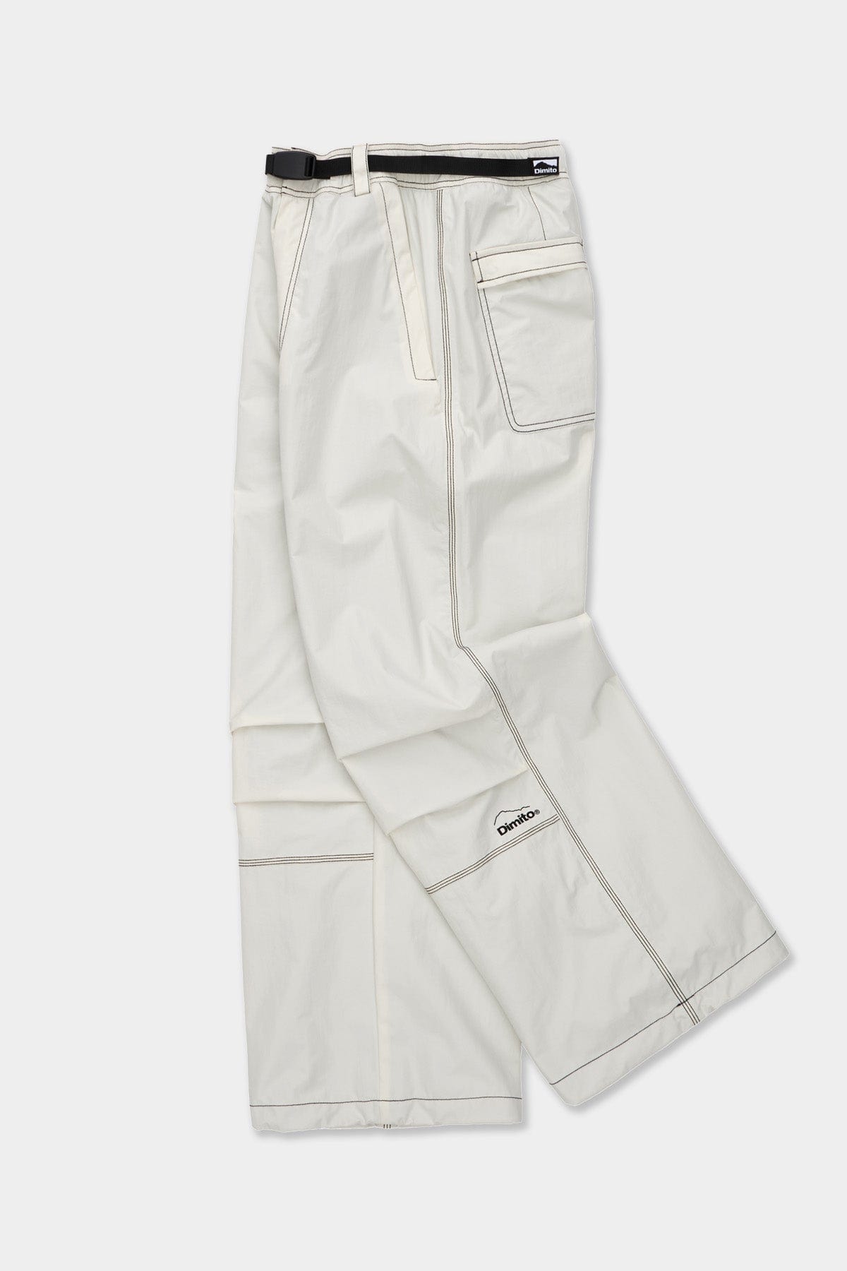 VERT STITCHED BIG PANTS WHITE (Wide Fit)