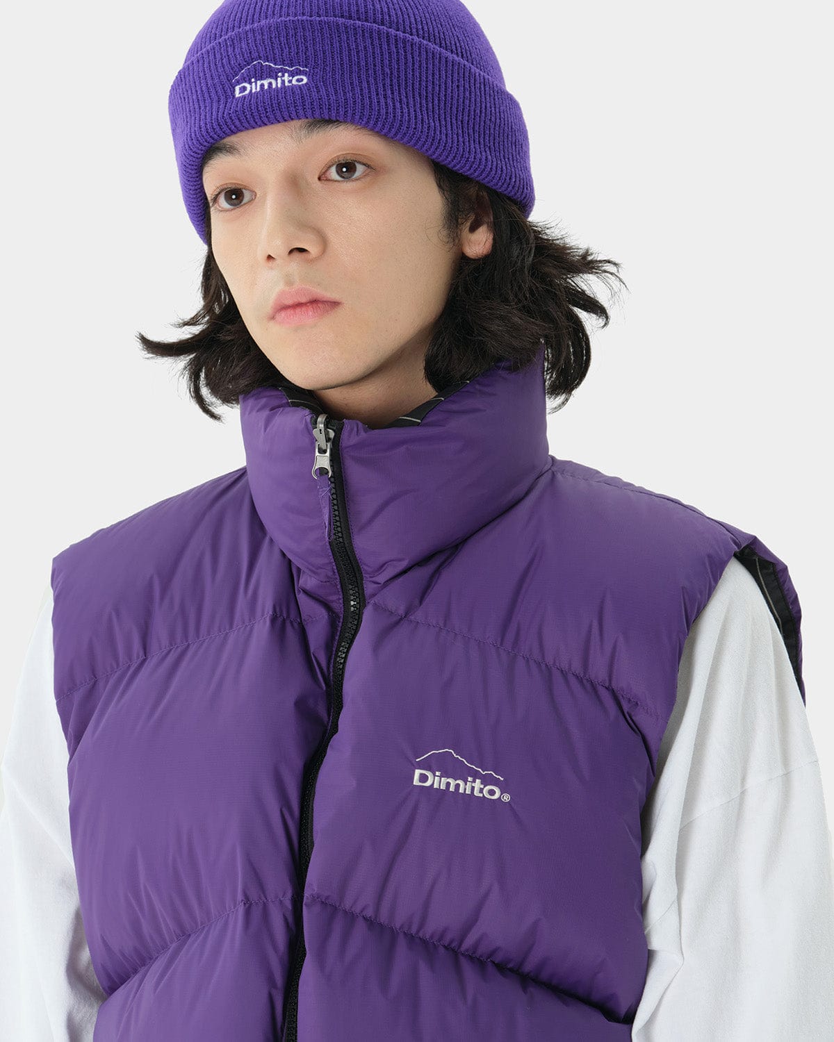 VERT TEAM KOREA REPLICA 23 REVERSIBLE DOWN VEST PURPLE