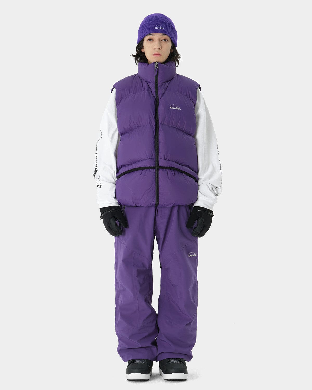 VERT TEAM KOREA REPLICA 23 REVERSIBLE DOWN VEST PURPLE