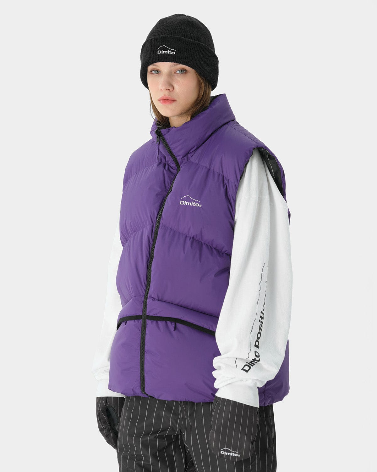 VERT TEAM KOREA REPLICA 23 REVERSIBLE DOWN VEST PURPLE