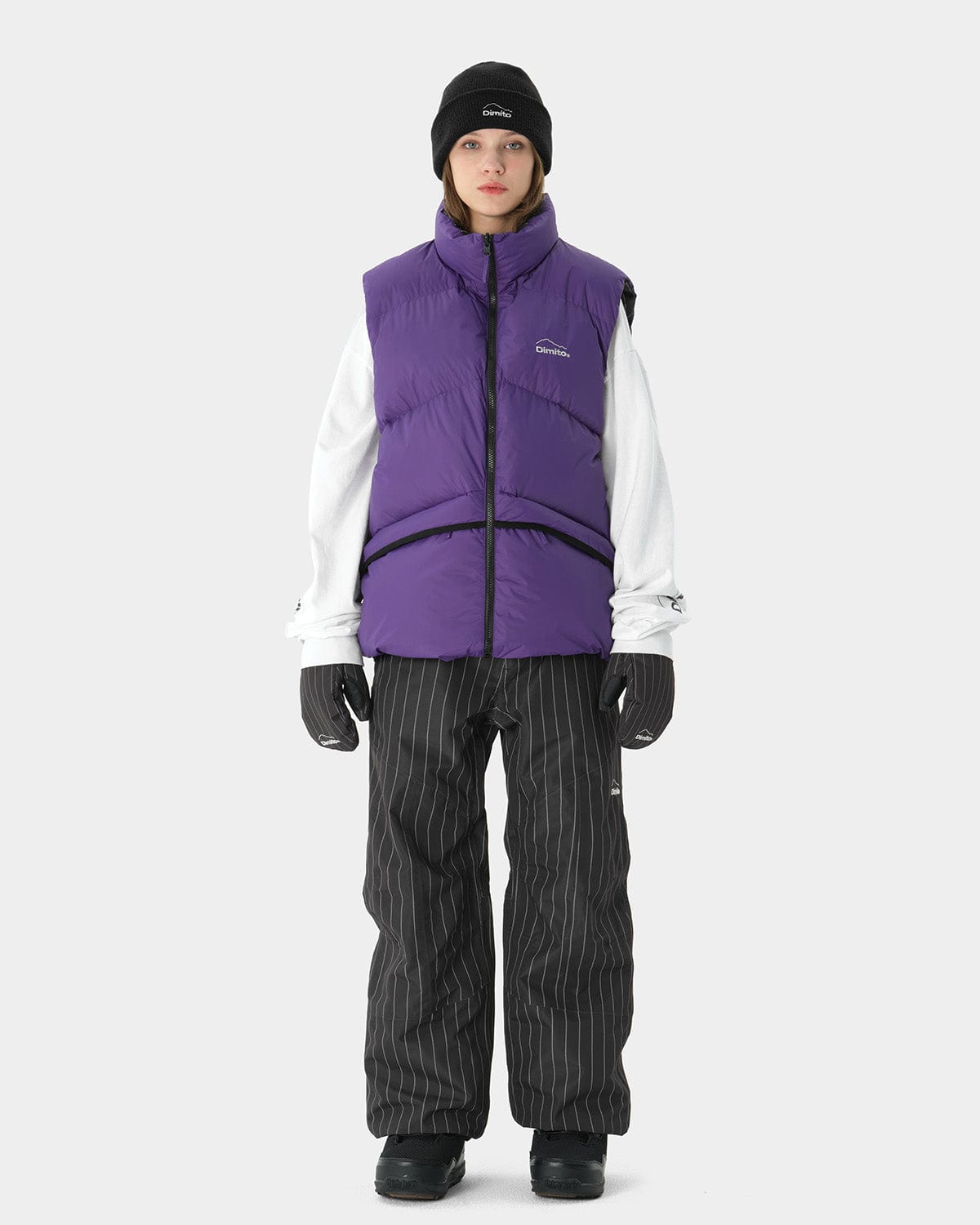 VERT TEAM KOREA REPLICA 23 REVERSIBLE DOWN VEST PURPLE