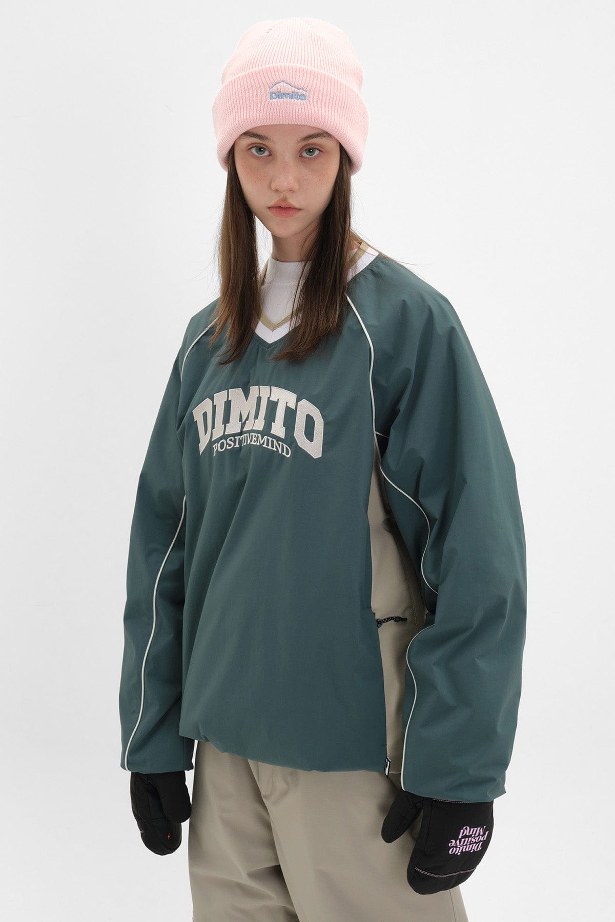 VERT TEAM NY PULLOVER TEAL GREEN