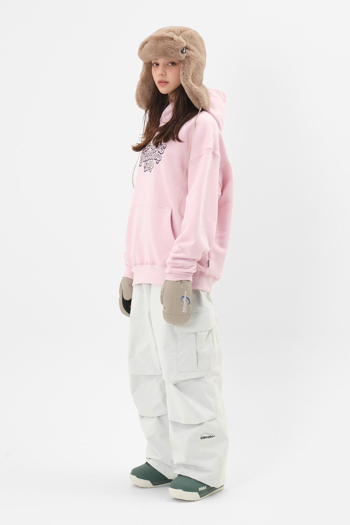 VERT TJD HOODIE LIGHT PINK