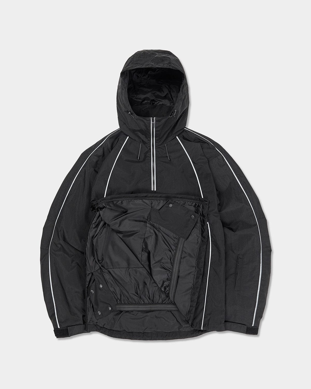 VERT TRACK PULLOVER JACKET BLACK