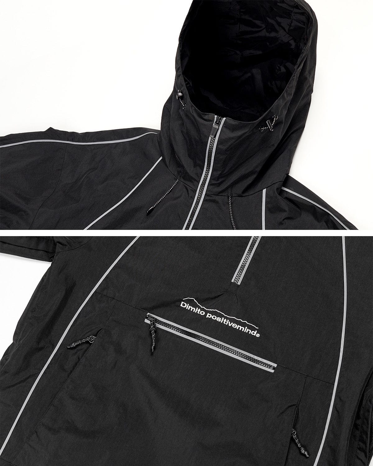 VERT TRACK PULLOVER JACKET BLACK