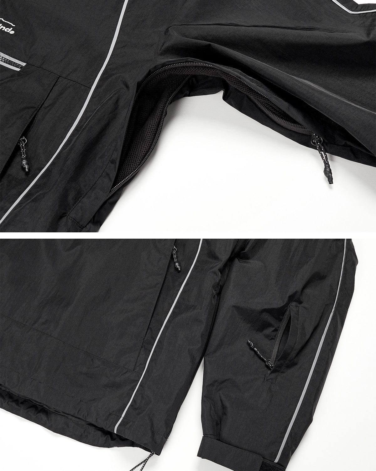 VERT TRACK PULLOVER JACKET BLACK