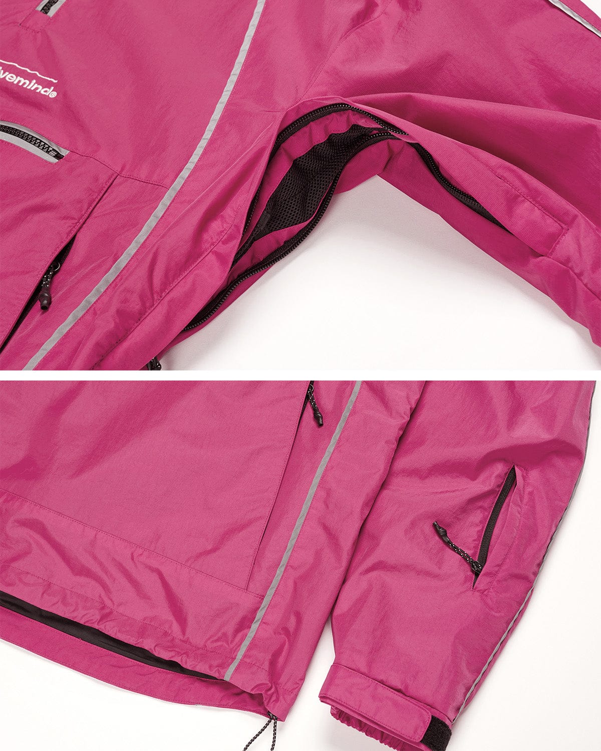 VERT TRACK PULLOVER JACKET CHERRY