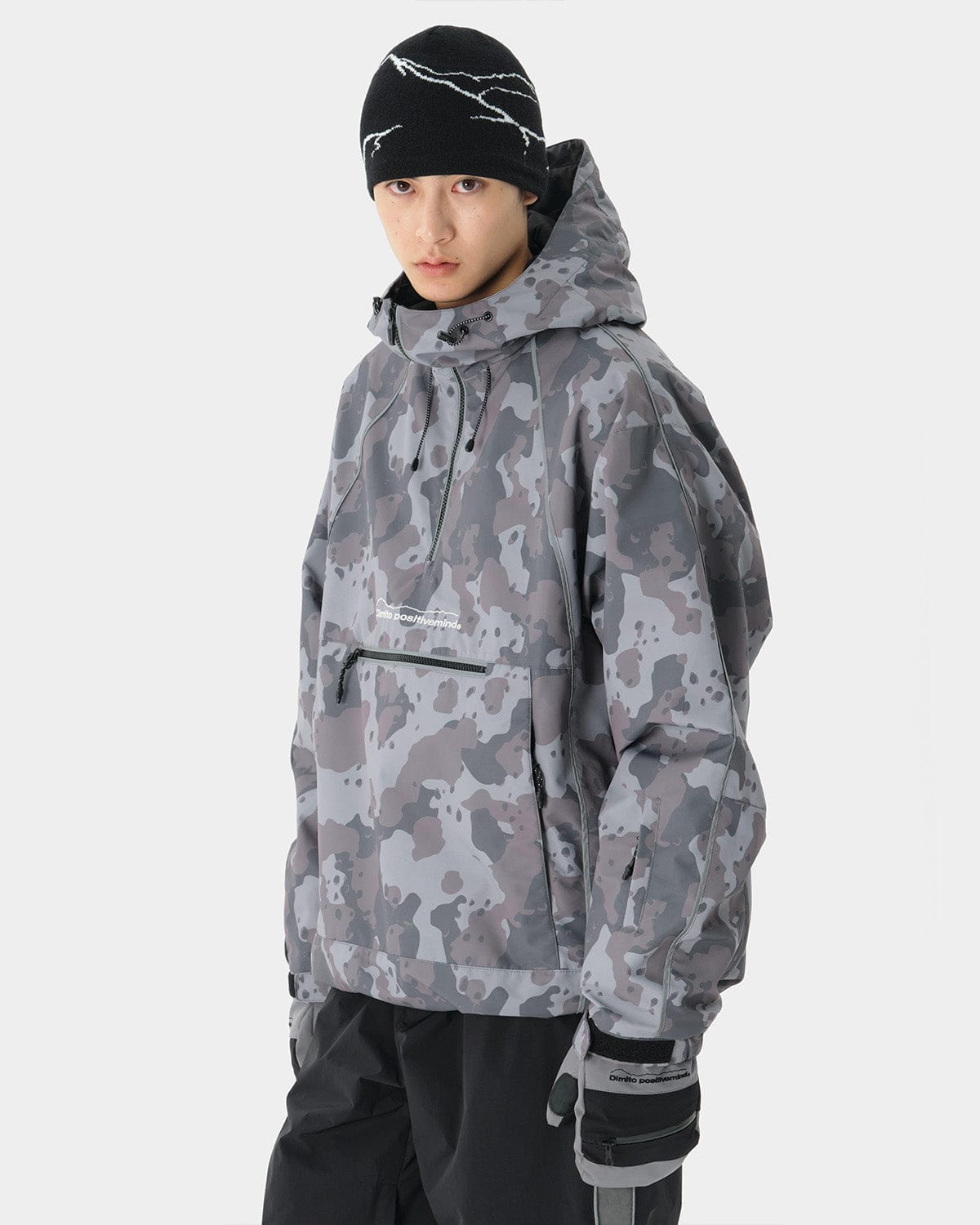 VERT TRACK PULLOVER JACKET DOT CAMO GREY