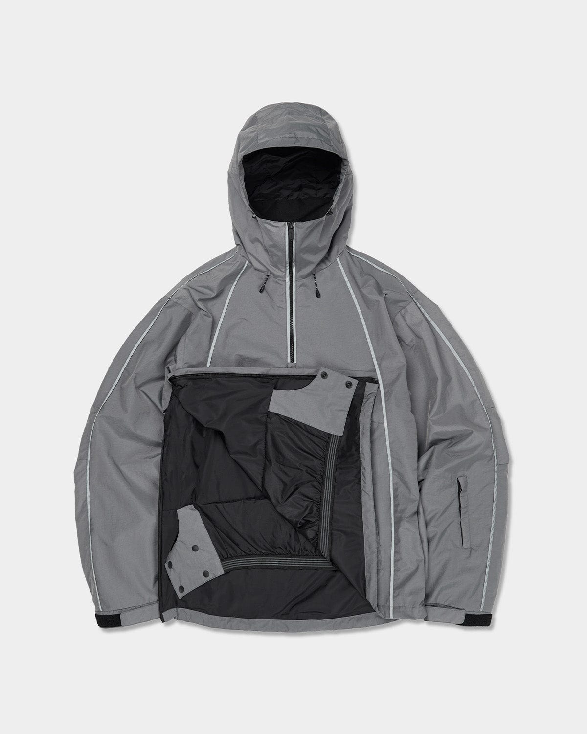 VERT TRACK PULLOVER JACKET STEEL GREY