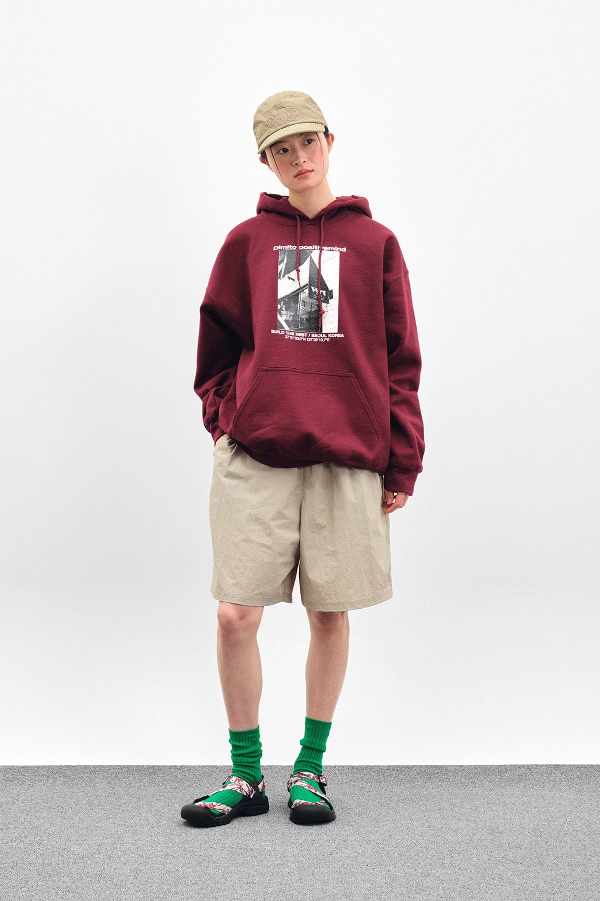 VERT VERT SEOUL HOODIE BURGUNDY