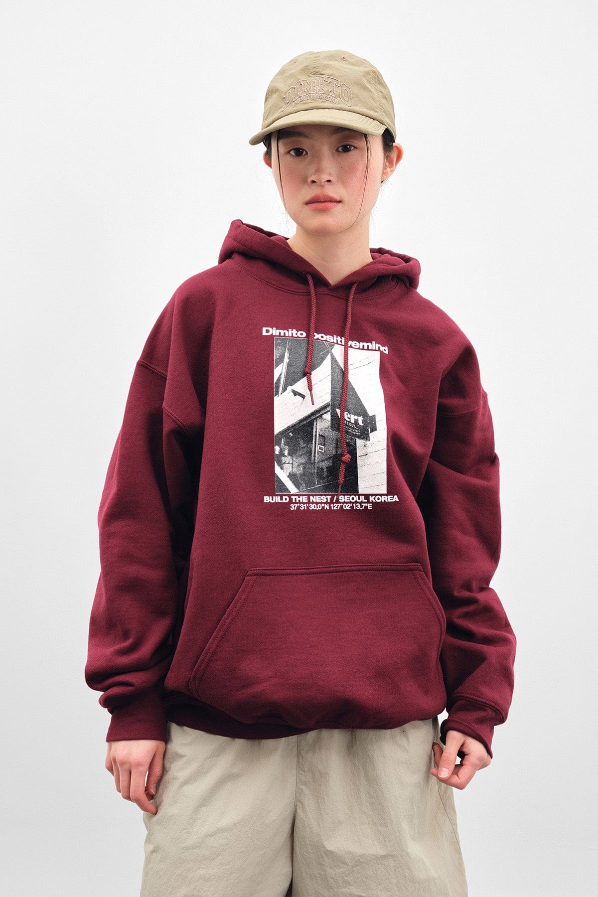 VERT VERT SEOUL HOODIE BURGUNDY