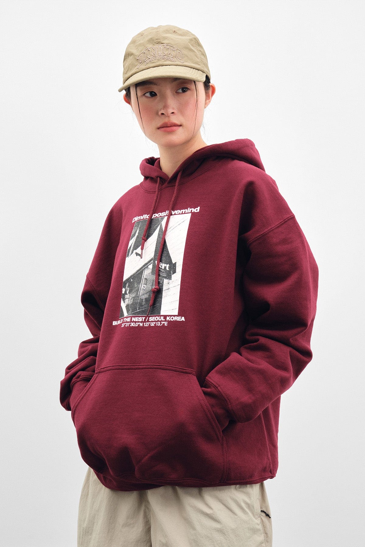 VERT VERT SEOUL HOODIE BURGUNDY