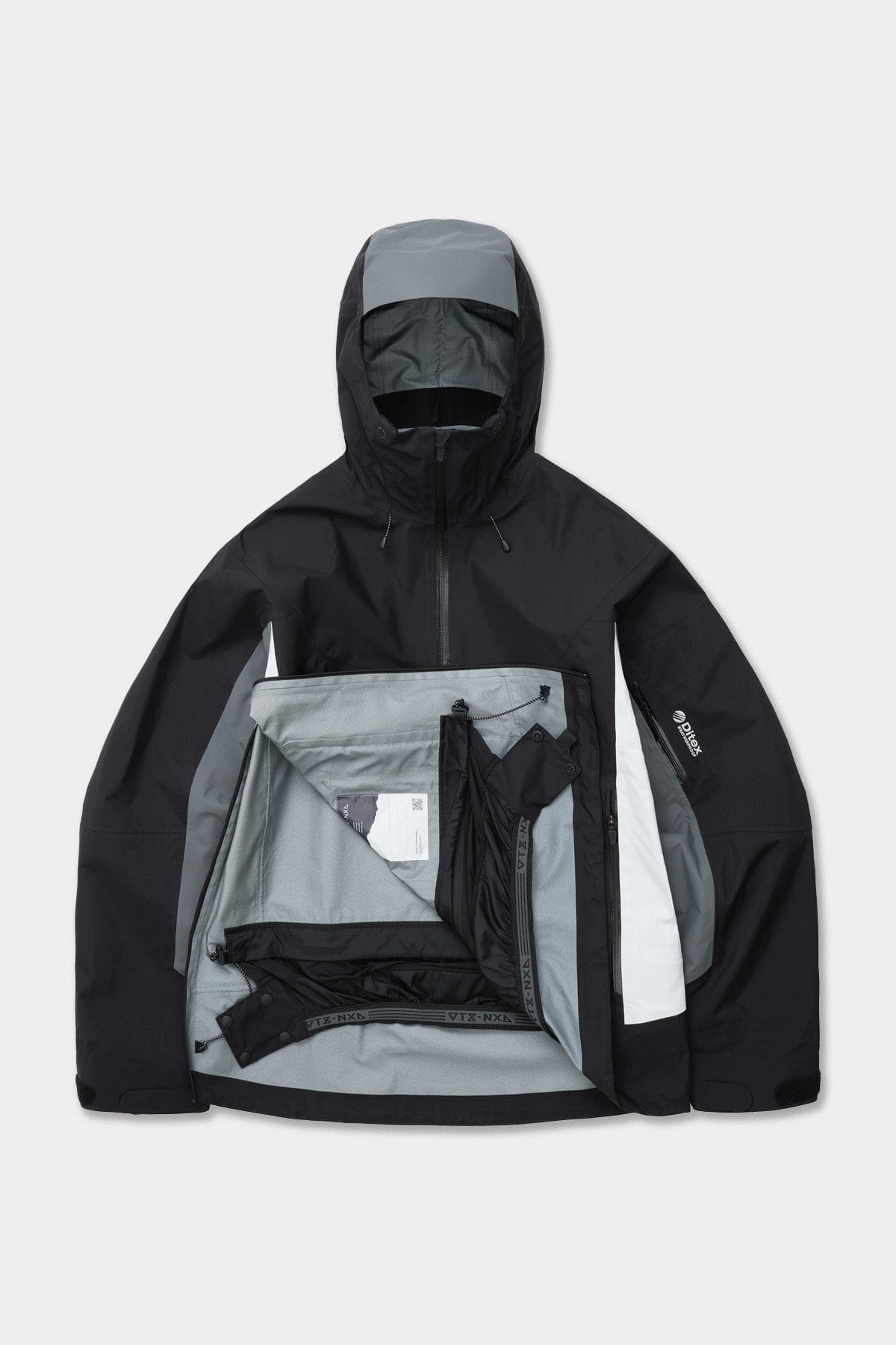 VERT VTX 3L PULLOVER JACKET BLACK