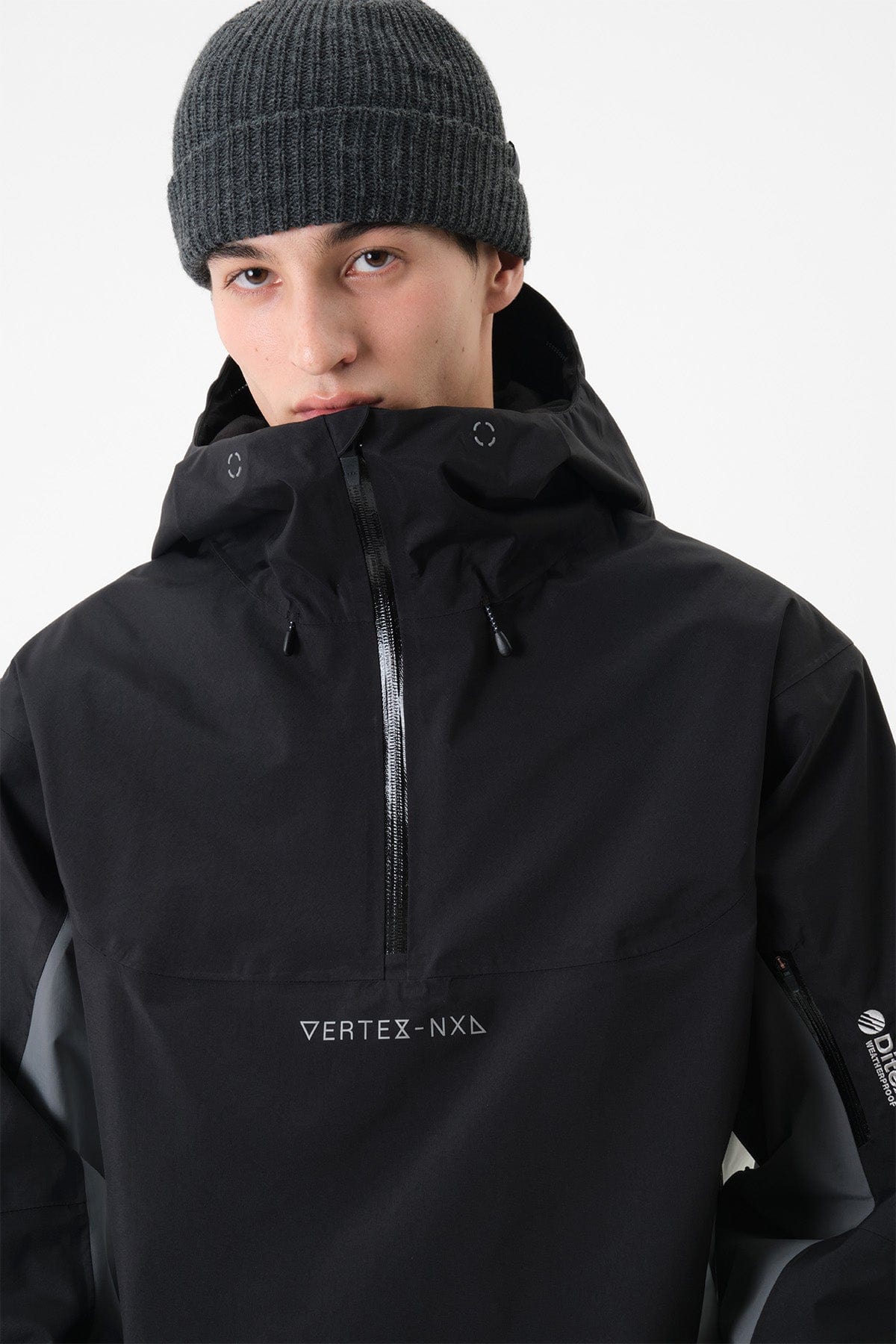 VERT VTX 3L PULLOVER JACKET BLACK