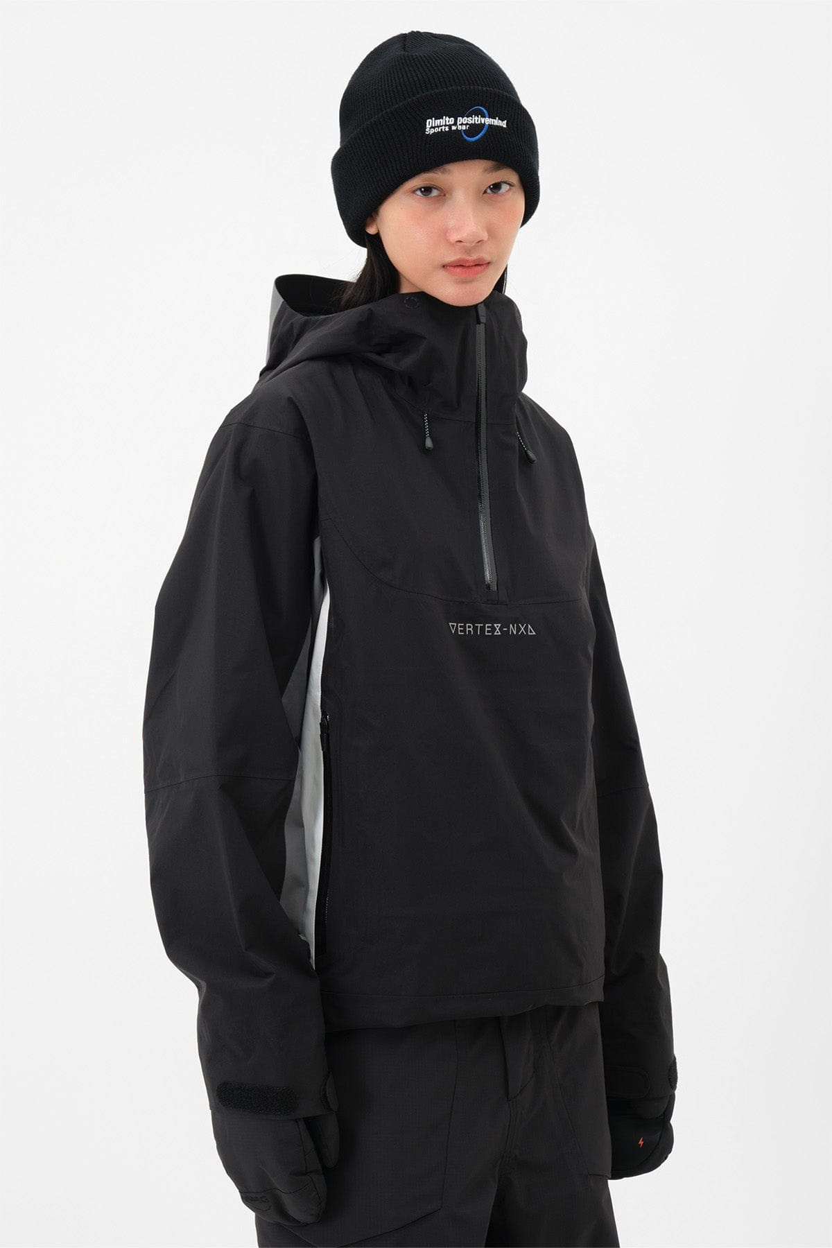 VERT VTX 3L PULLOVER JACKET BLACK