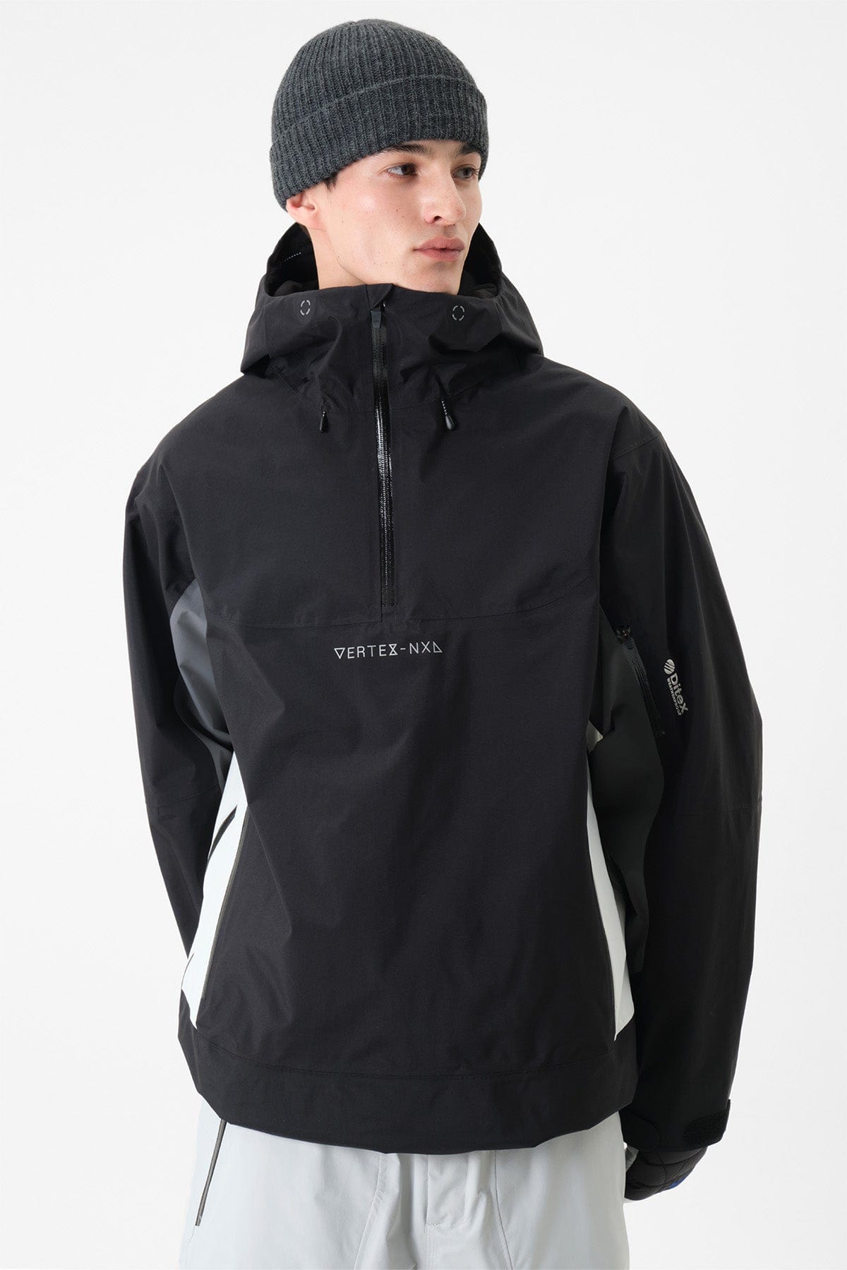 VERT VTX 3L PULLOVER JACKET BLACK