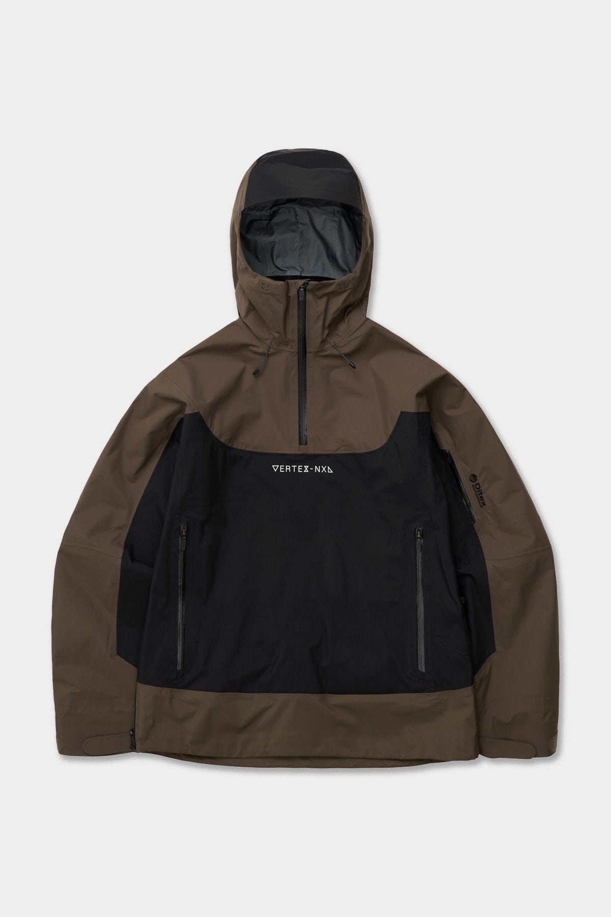 VERT VTX 3L PULLOVER JACKET DARK BROWN