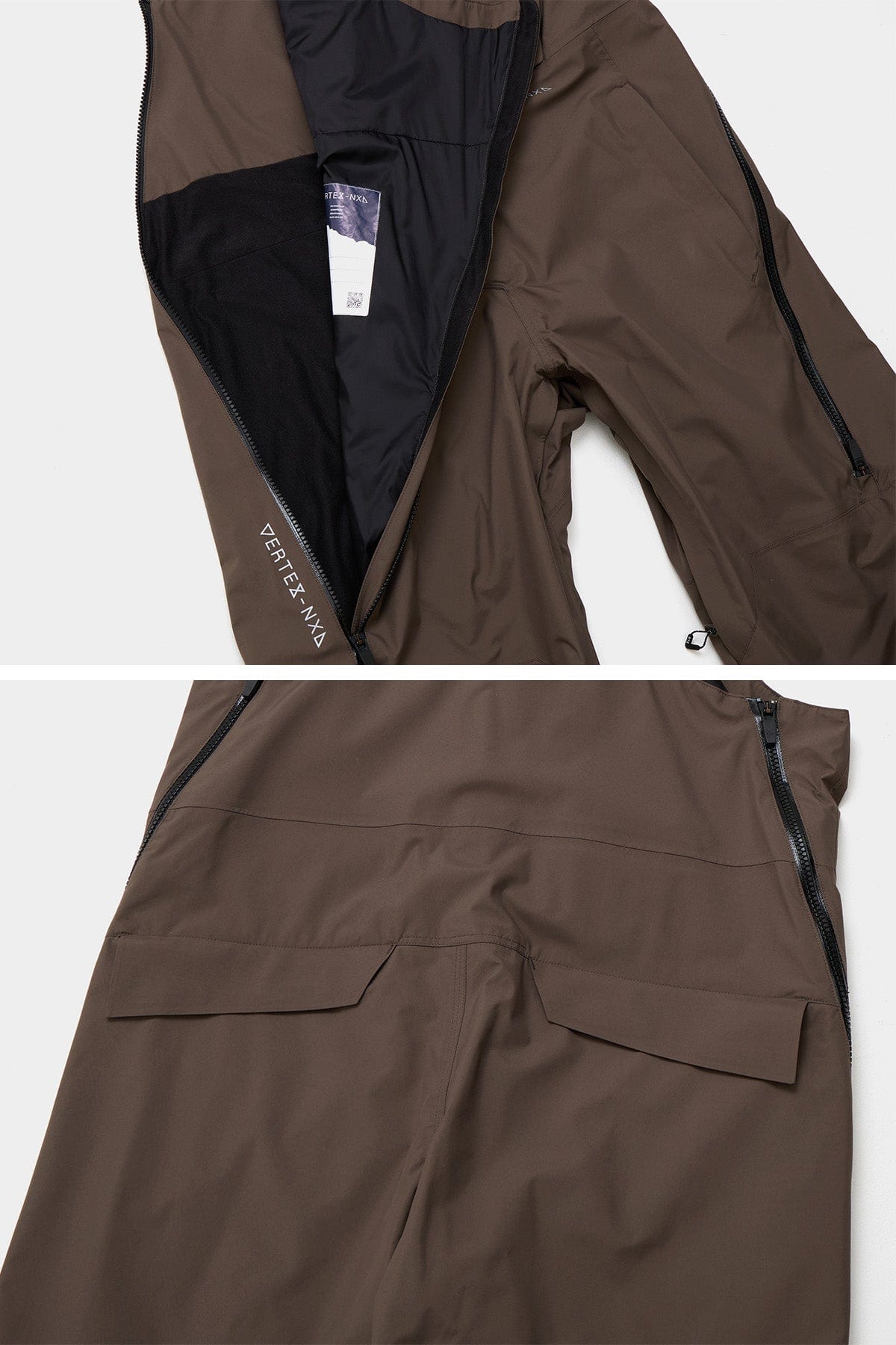 VERT VTX BIB 2L PANTS DARK BROWN (Standard fit)