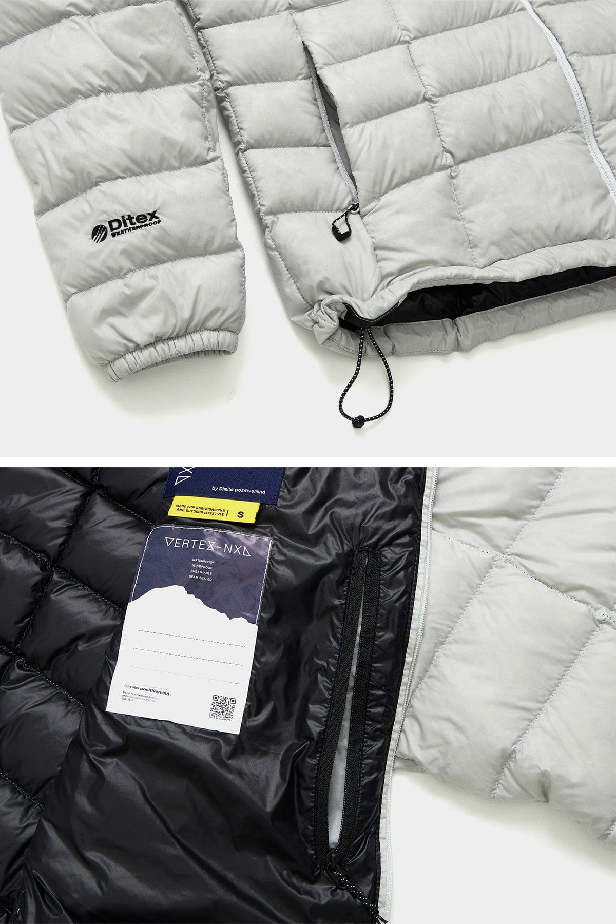 VERT VTX COZY DOWN JACKET MIST GREY