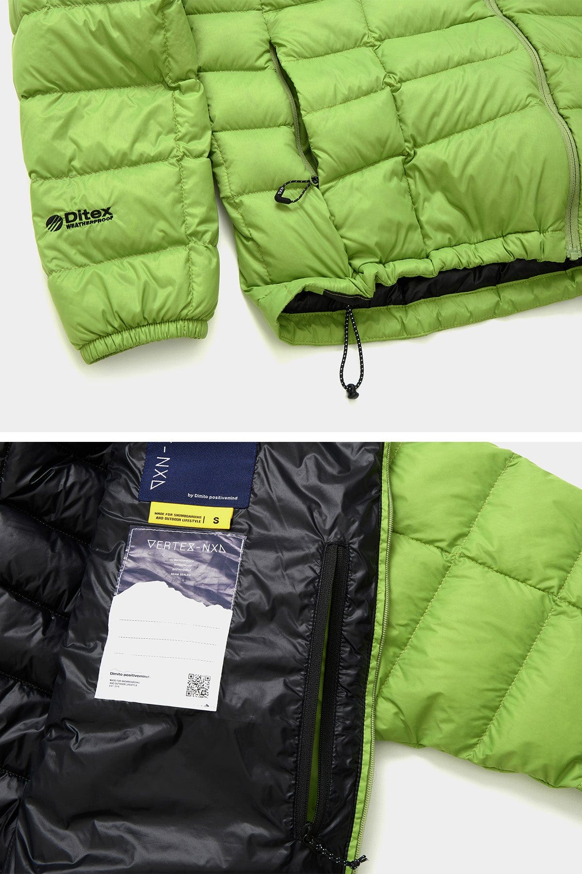 VERT VTX COZY DOWN JACKET OLIVE LIME