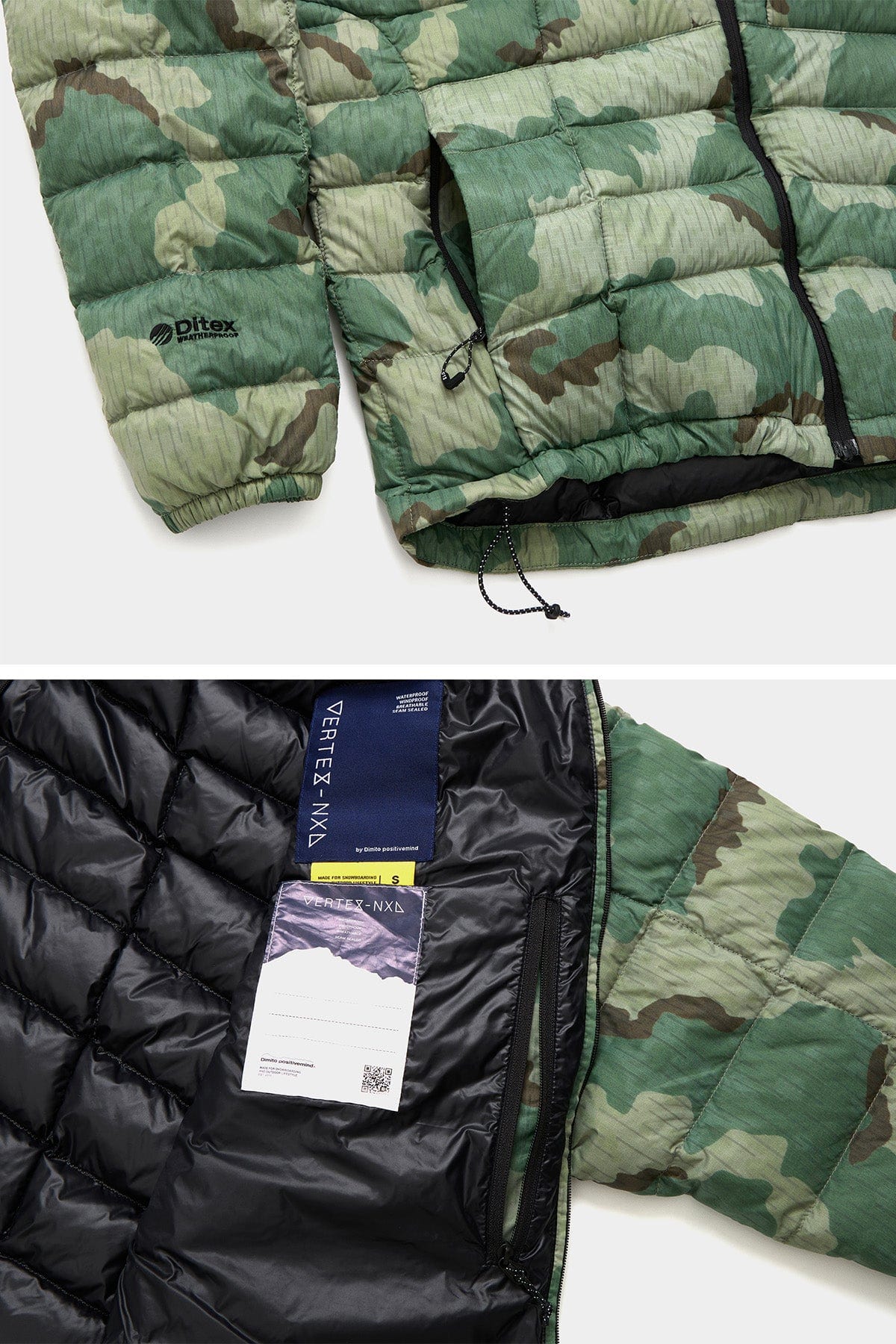 VERT VTX COZY DOWN JACKET SAND CAMO