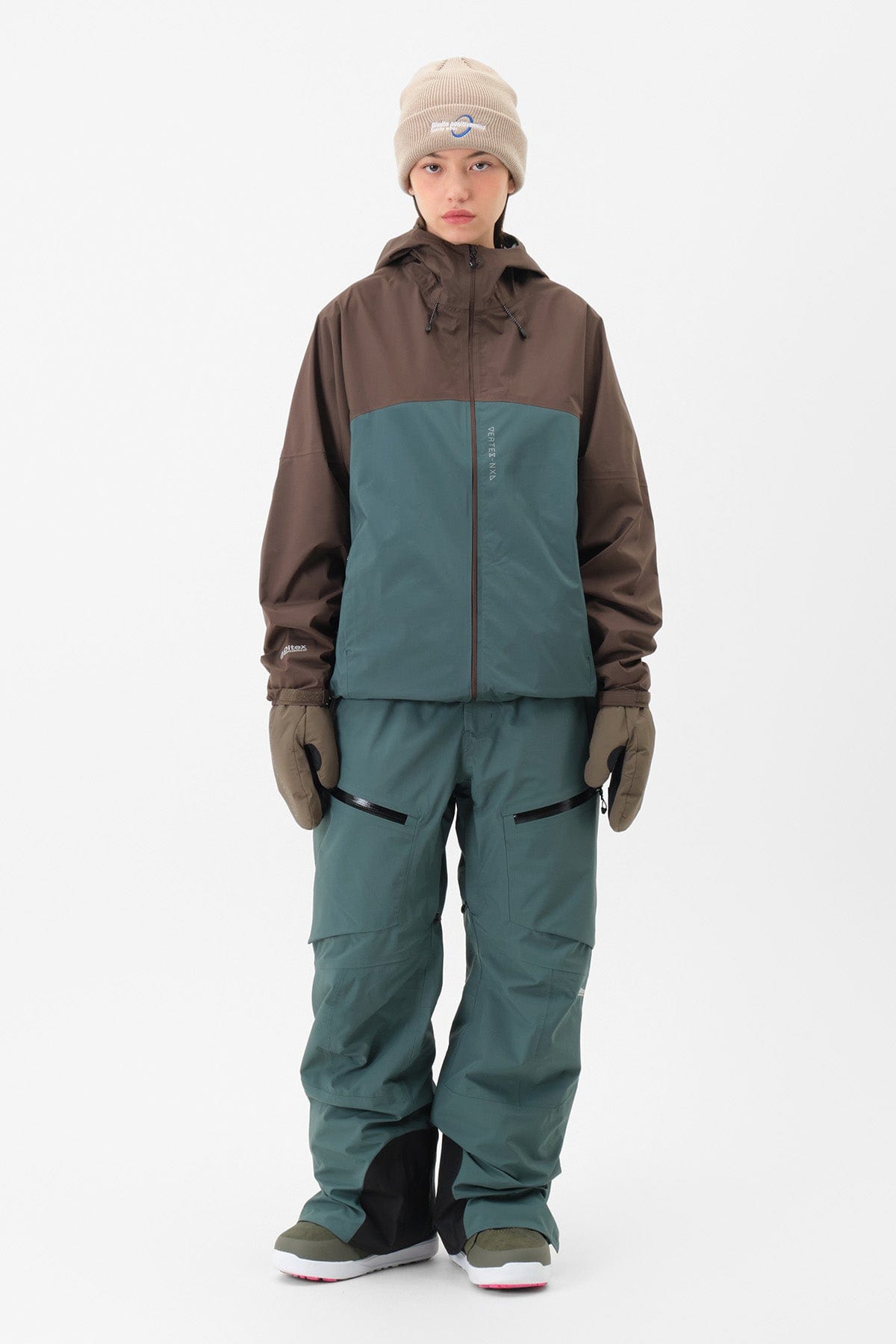 VERT VTX WIND 3L JACKET DARK BROWN