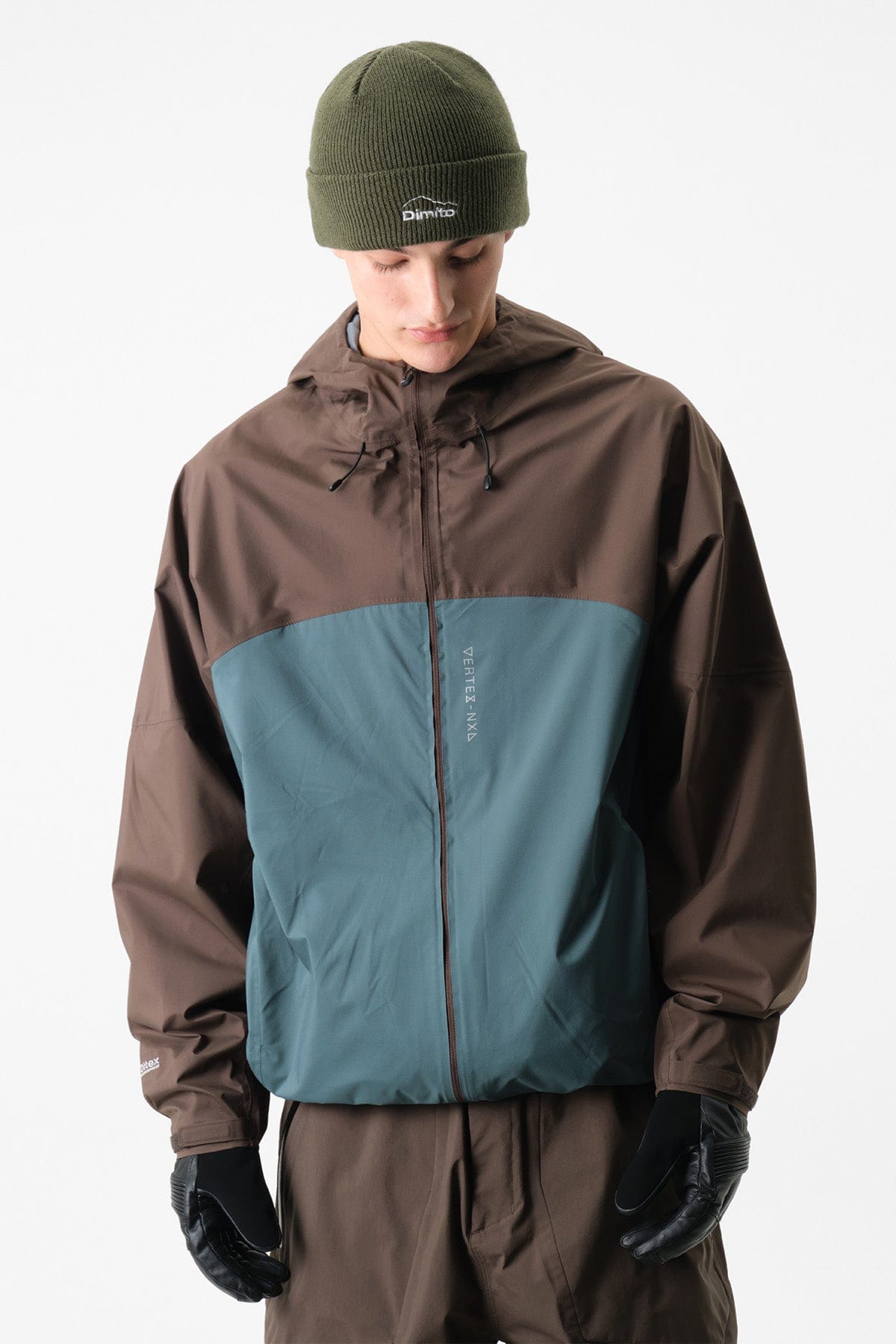 VERT VTX WIND 3L JACKET DARK BROWN