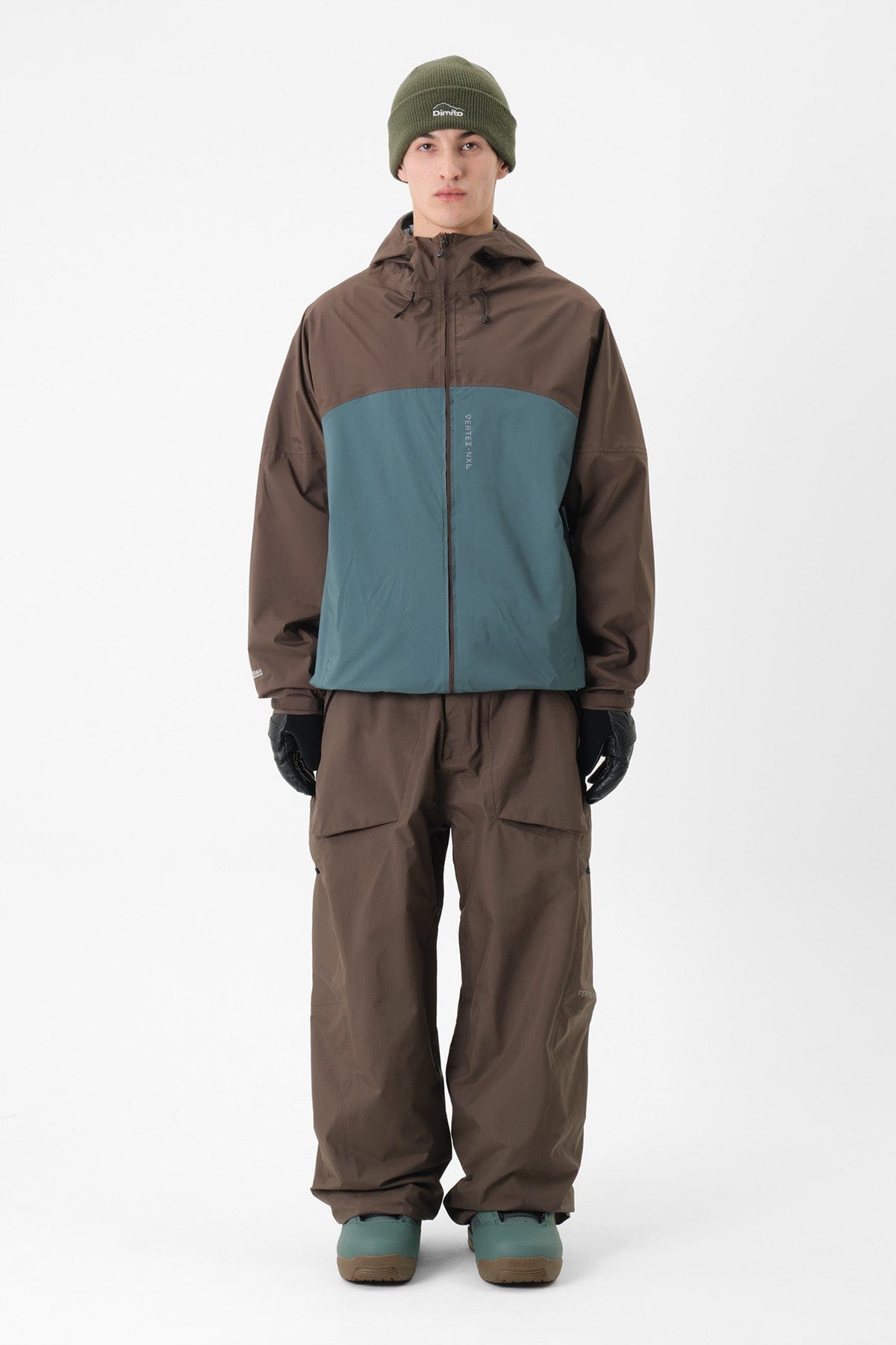 VERT VTX WIND 3L JACKET DARK BROWN