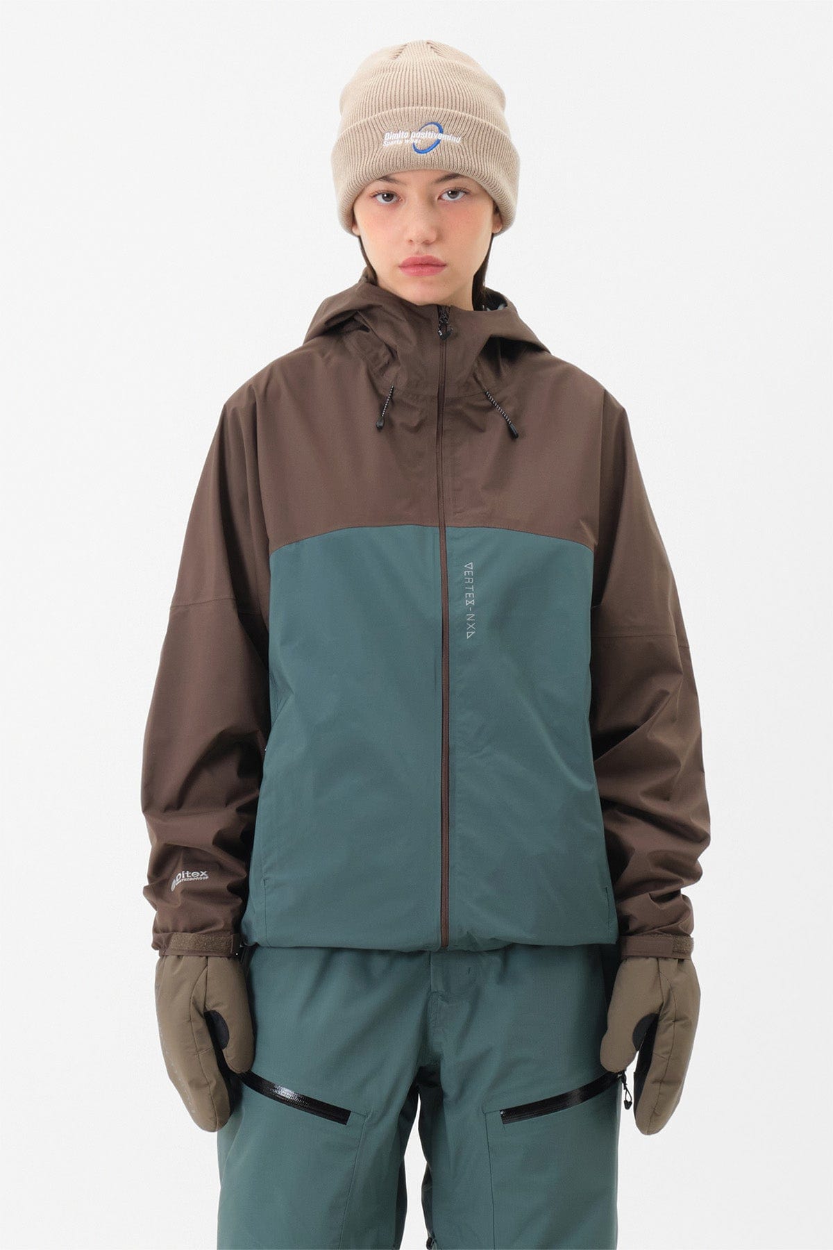 VERT VTX WIND 3L JACKET DARK BROWN